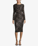 Betsy & Adam Petite Glitter-Print Sheath Dress