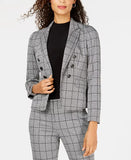 Kasper Open-Front Double-Breasted Blazer