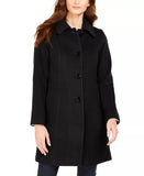 Anne Klein Single-Breasted Club-Collar Coat