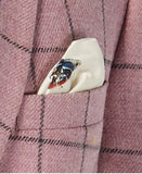 Tallia Orange Men's Slim-Fit Pink/Gray Windowpane Wool Sport Coat