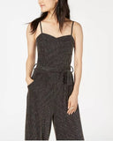 Emerald Sundae Juniors' Metallic Jumpsuit