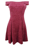 Betsy & Adam Womens Party Off-The- Shoulder Cocktail Dress