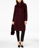 Jones New York Petite Faux-Fur-Scarf Walker Coat