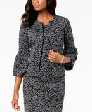Kasper Bell-Sleeve Jacquard Jacket