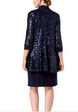 R & M Richards Sequin Necklace- Embellished Dress & Jacket