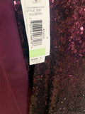 R & M Richards Womens Metallic Sequined Dress With Jacket