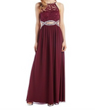 Speechless Juniors' Sequined Lace Infinity Gown