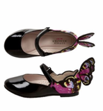 SOPHIA WEBSTER - Girls Black Chiara Embroidery Flats
