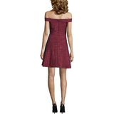 Betsy & Adam Womens Party Off-The- Shoulder Cocktail Dress
