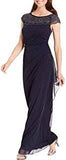MSK Embellished Ruched Cascade Gown