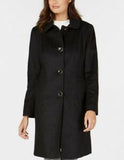Anne Klein Single-Breasted Club-Collar Coat