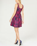 Pappagallo Womens Floral Jacquard Casual Dress