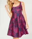 Pappagallo Womens Floral Jacquard Casual Dress