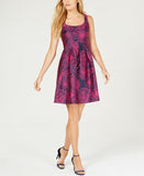 Pappagallo Womens Floral Jacquard Casual Dress