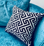 Faux Linen Geometric Cushion Cover