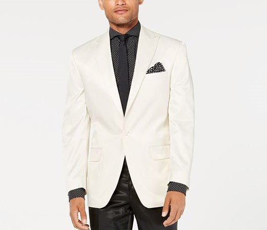 Sean John Men's Classic-Fit White Solid Tuxedo Jacket