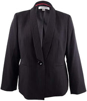 Kasper Striped Shawl-Collar Jacket