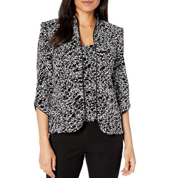 Alex Evenings Printed Jacket And Shell Set