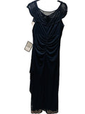 MSK Embellished Ruched Cascade Gown