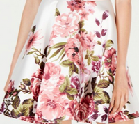 City Studios Juniors' 2 Piece Lace and Floral Print Dress